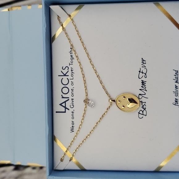 L.A. Rocks Silver Plated Mom Necklace set New in Box - Picture 1 of 6